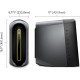PC Dell Alienware Aurora R10 Ryzen Edition Ryzen 7 5800 3.4GHz 16GB 1TB-SSD+1TB 16GB AMD Radeon RX 6800 XT